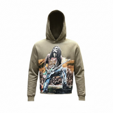 BKYS Khaki Rhinestone Fear No Art Hoodie