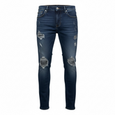 Damati Slim Fit Dark Dirty Blue Jeans