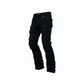 Disaster Cargo Stacked Black Jeans