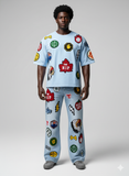 FOCUS Patches Ice Blue Baggy Jeans