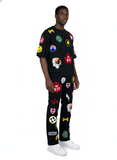 FOCUS Patches Black Baggy Jeans