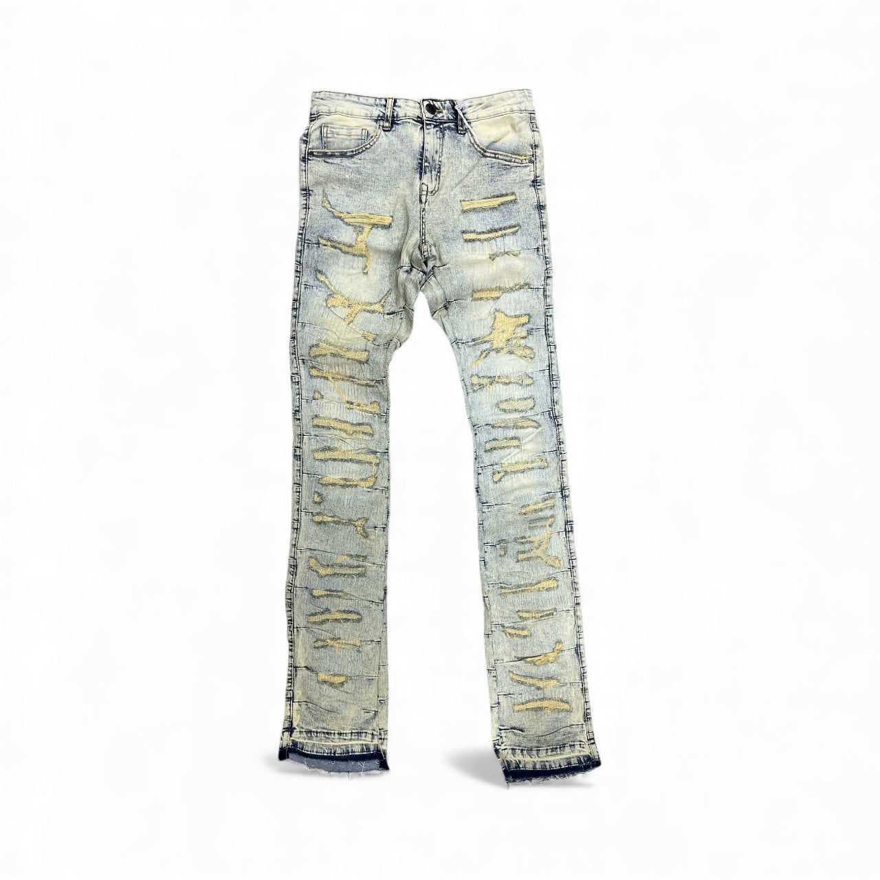 Focus Stacked Jeans Med Lt Tan Wash