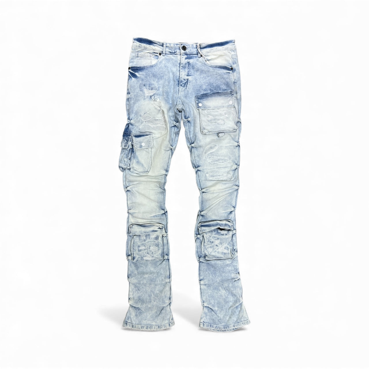 Focus Stacked Jeans Lite Stone Wash