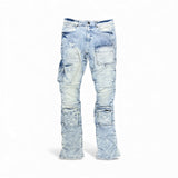 Focus Stacked Jeans Lite Stone Wash