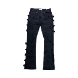 Blind Trust Stacked Jet Black Jeans