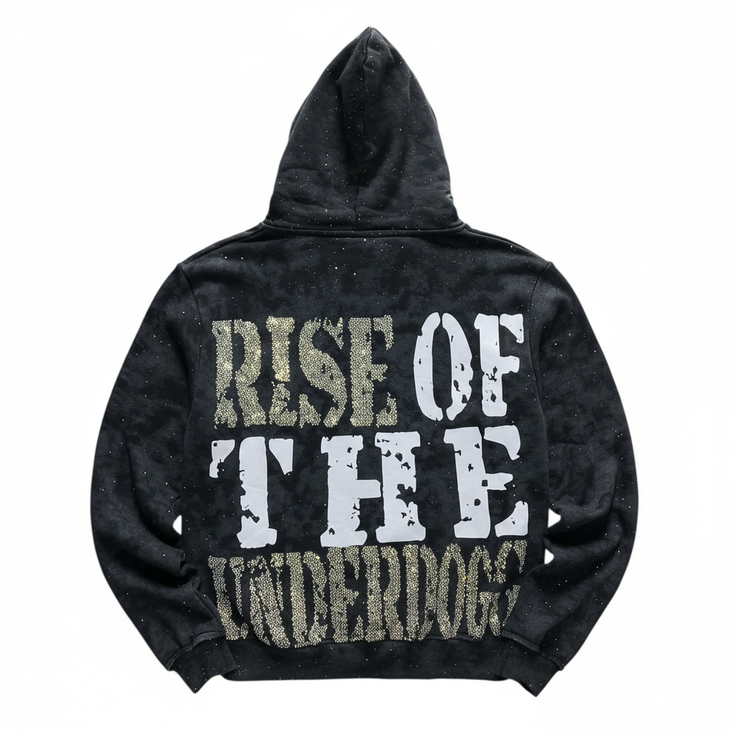 BKYS BLK Rhinestone Contender Hoodie