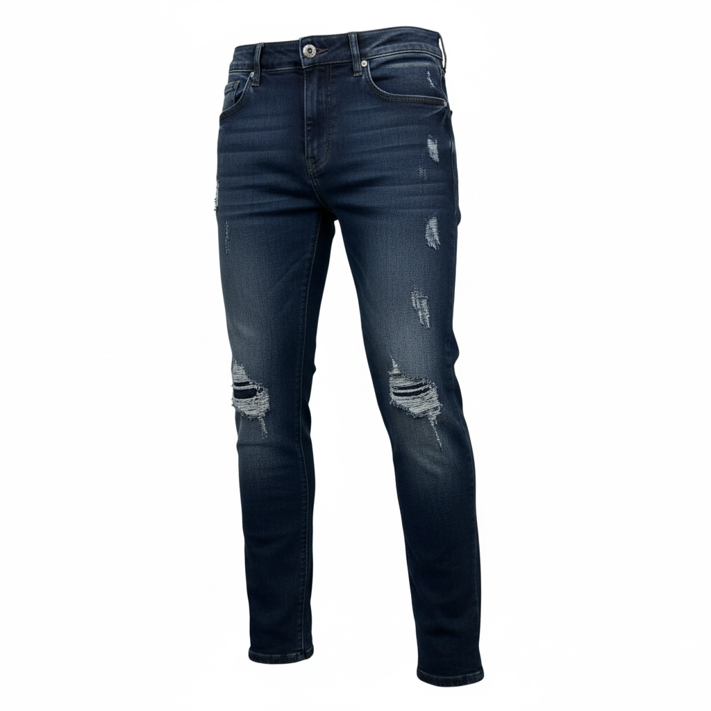 Damati Slim Fit Dark Dirty Blue Jeans