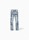 Disaster Cargo Stacked Ice Blue Jeans