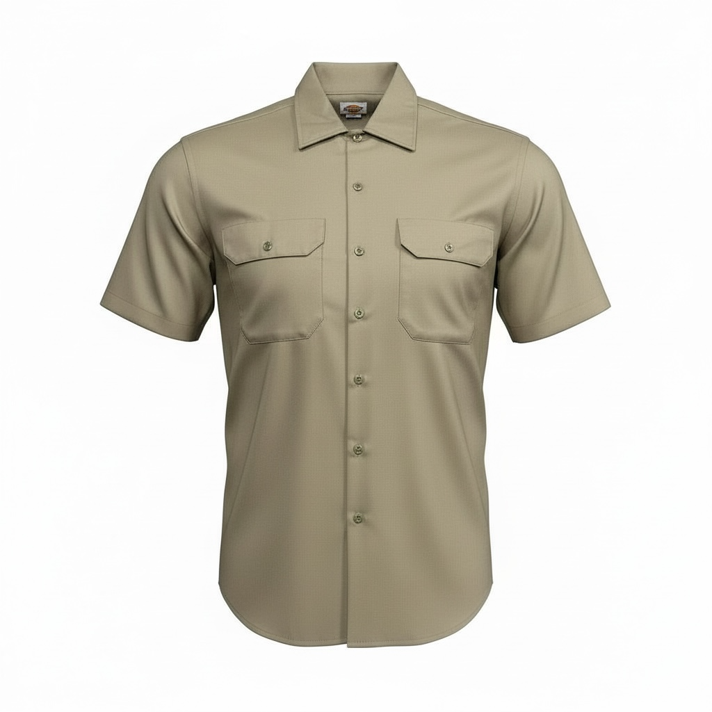 Dickies Khaki Short Sleeve Work Shirt