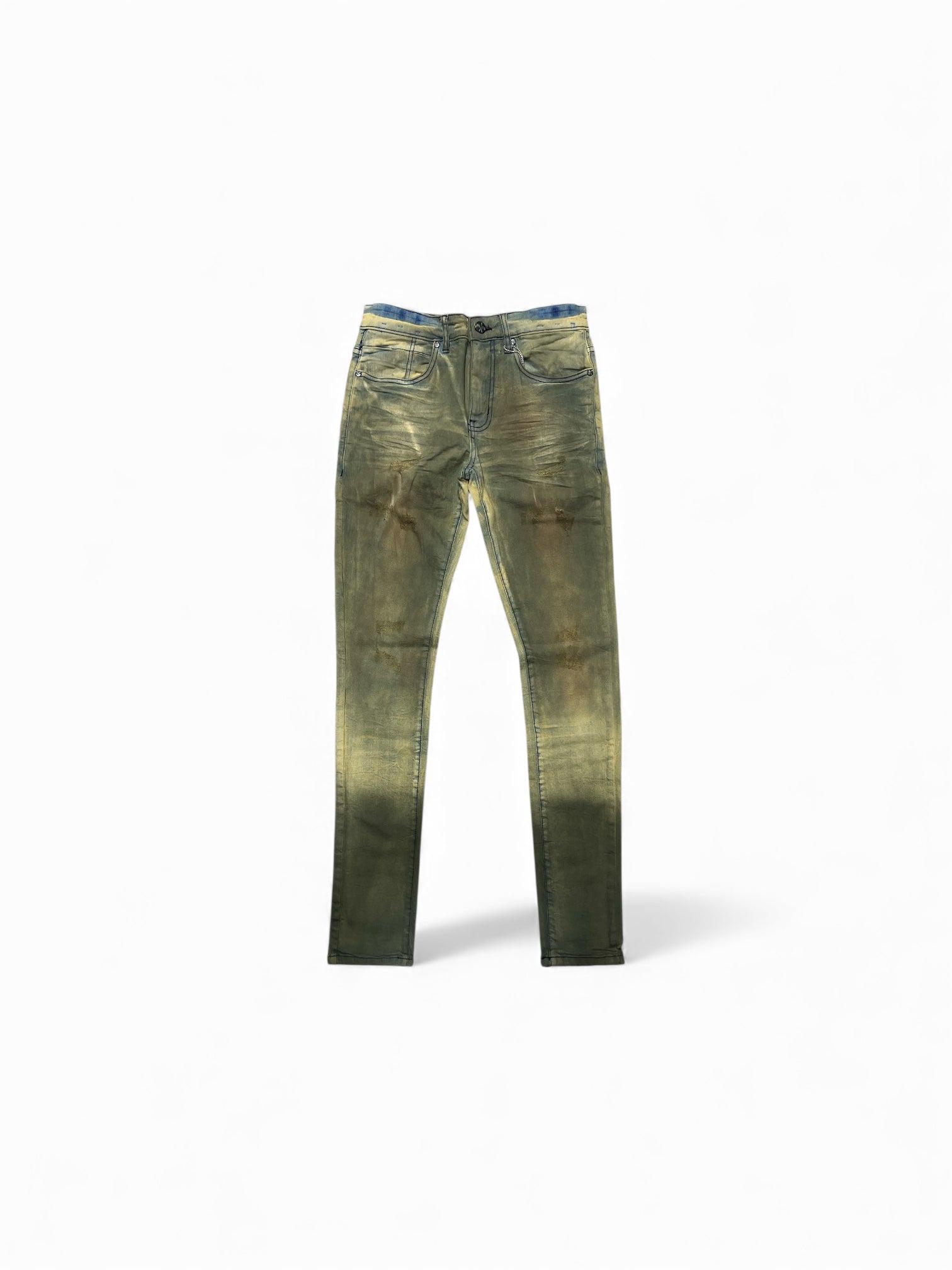 Disaster Skinny Brown Dirt Blue Jeans