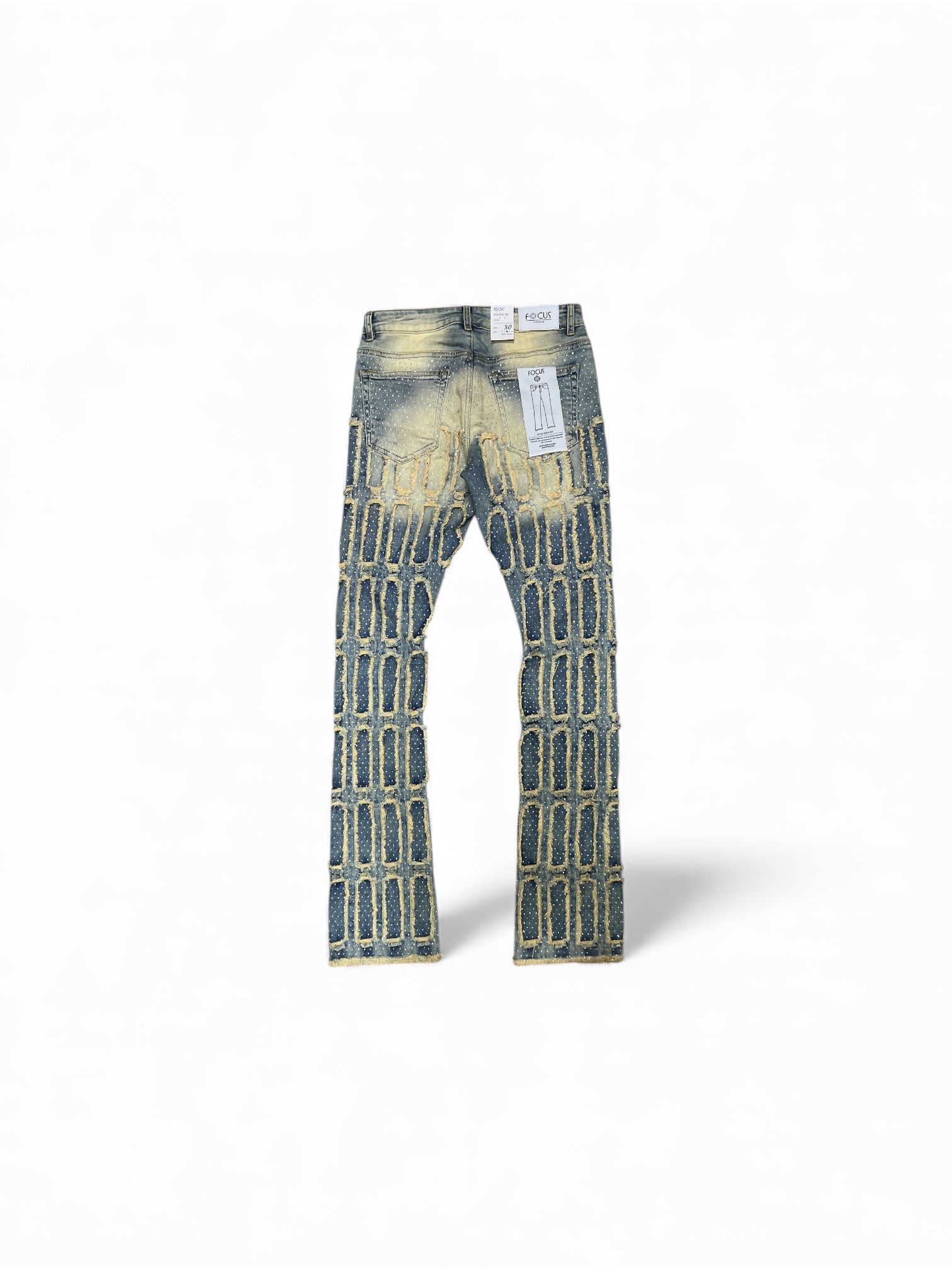 Focus Tan Wash R. Stone Stacked Jeans