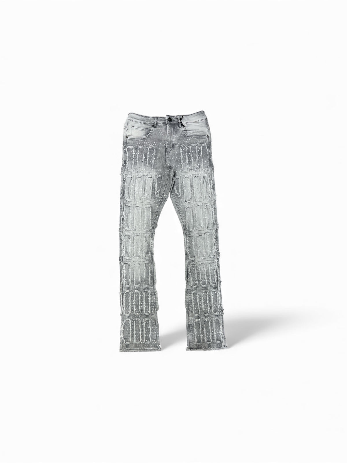 Focus R. Stone Stacked Gray Jeans