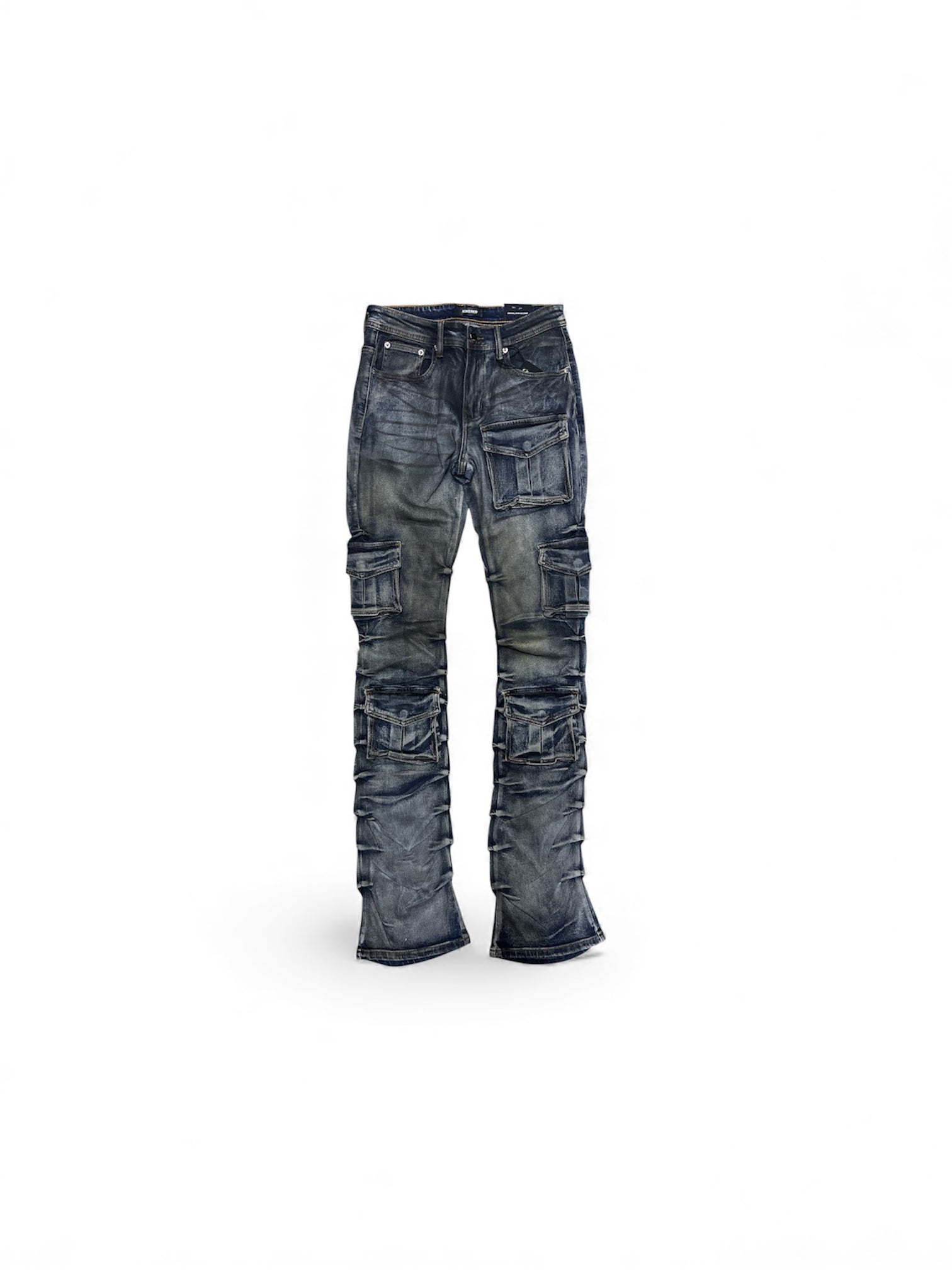 Kindred Dirty Blue Wax Wash Stacked Jeans