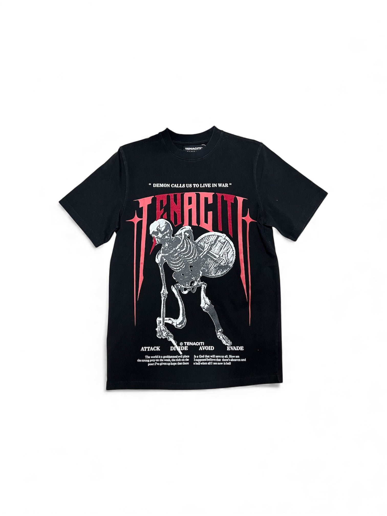 Tenaciti Demon Calls Black Over Size Shirt