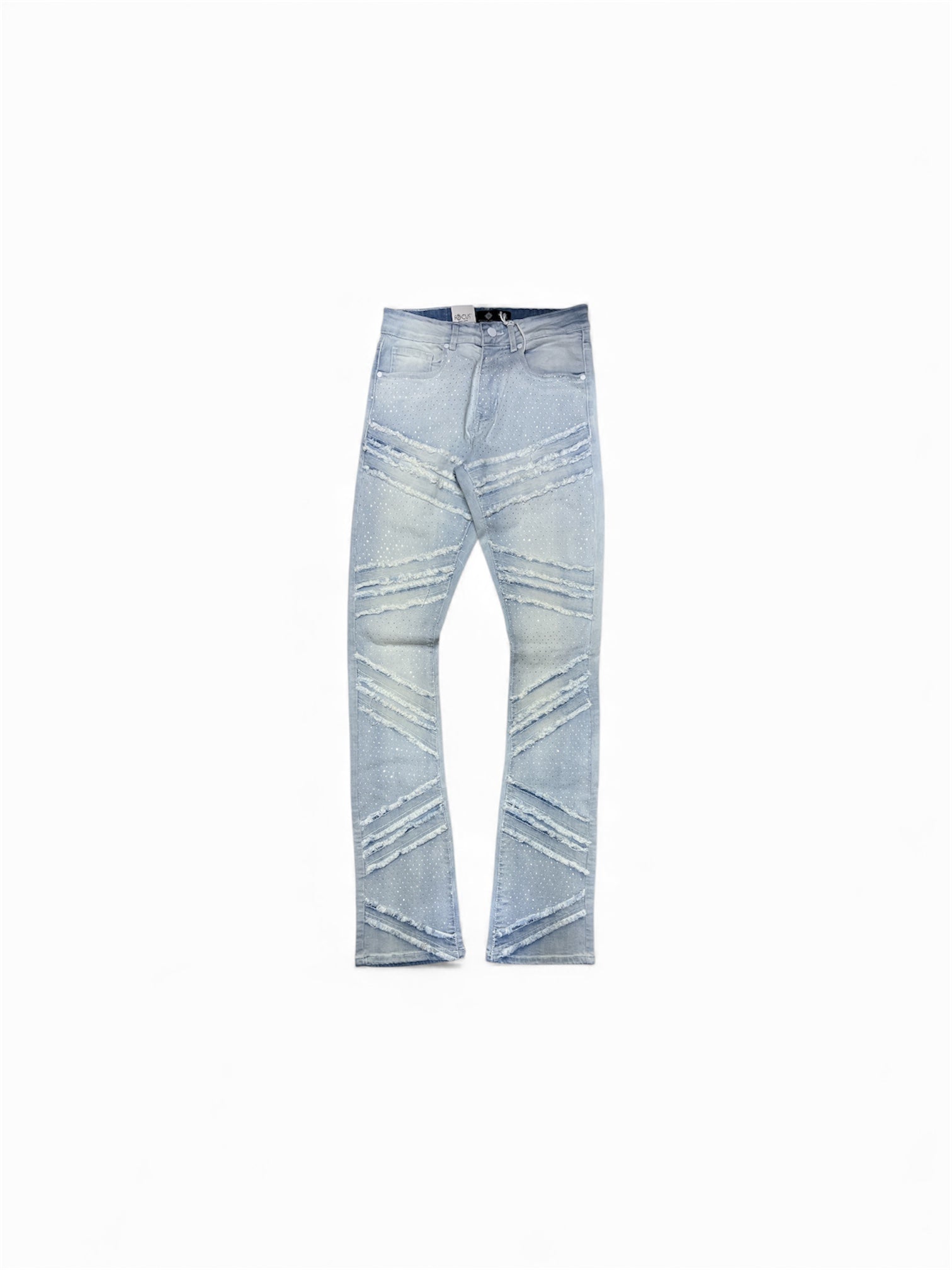 Focus R. Stone/Rip Stacked Ice Blue Jeans