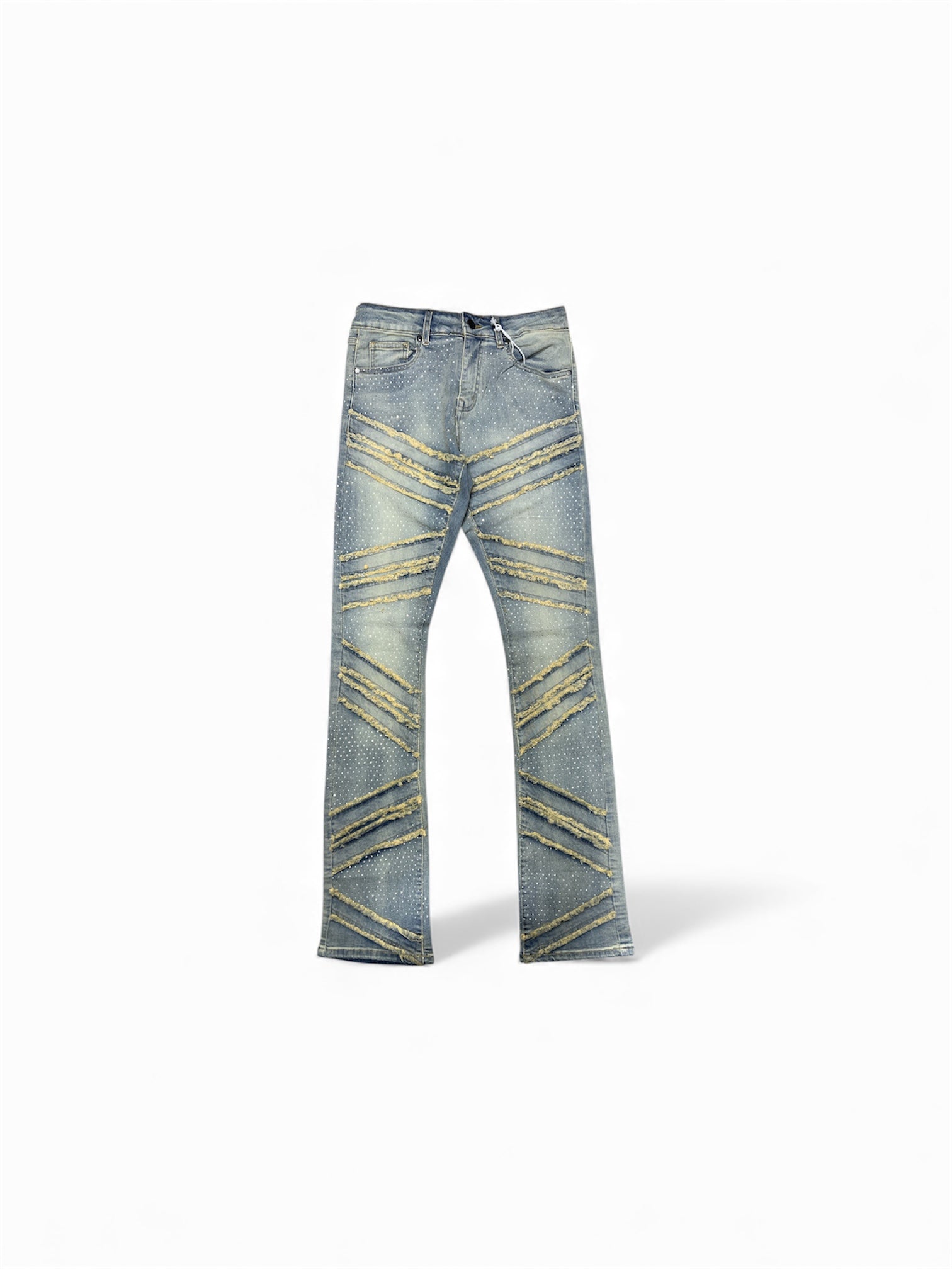 Focus R. Stone/Rip Stacked Lt Tan Wash Jeans