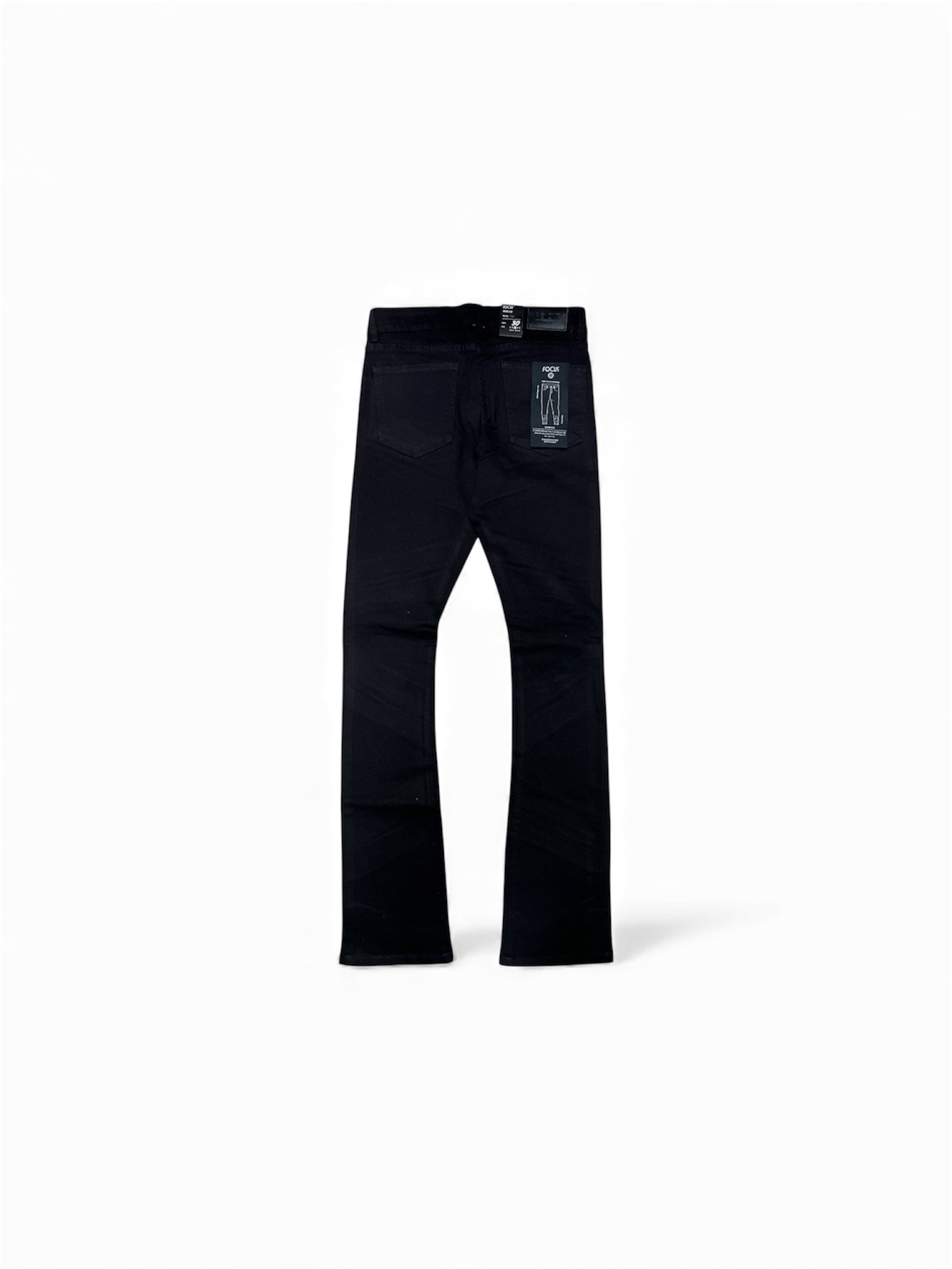 Focus R. Stone/Rip Stacked Black Jeans