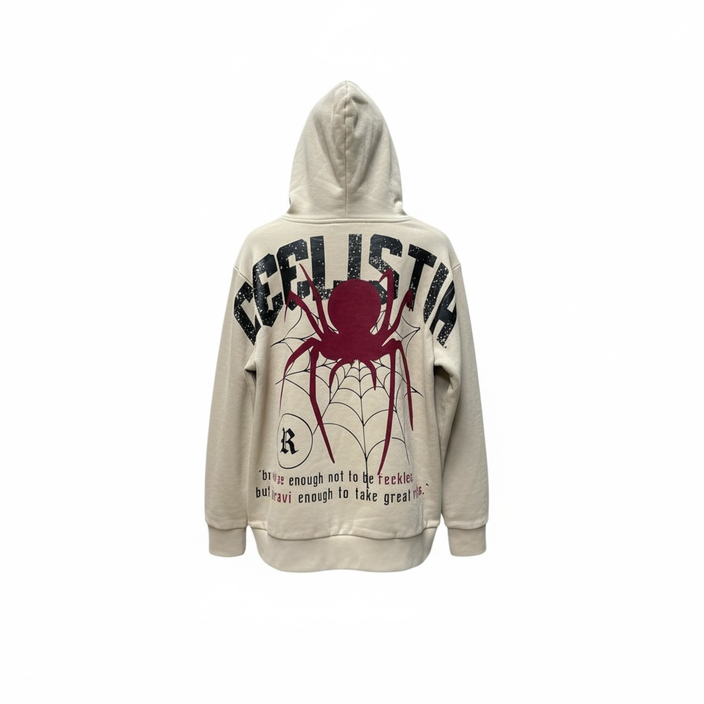 Reelistik Beige Spider Hoodie