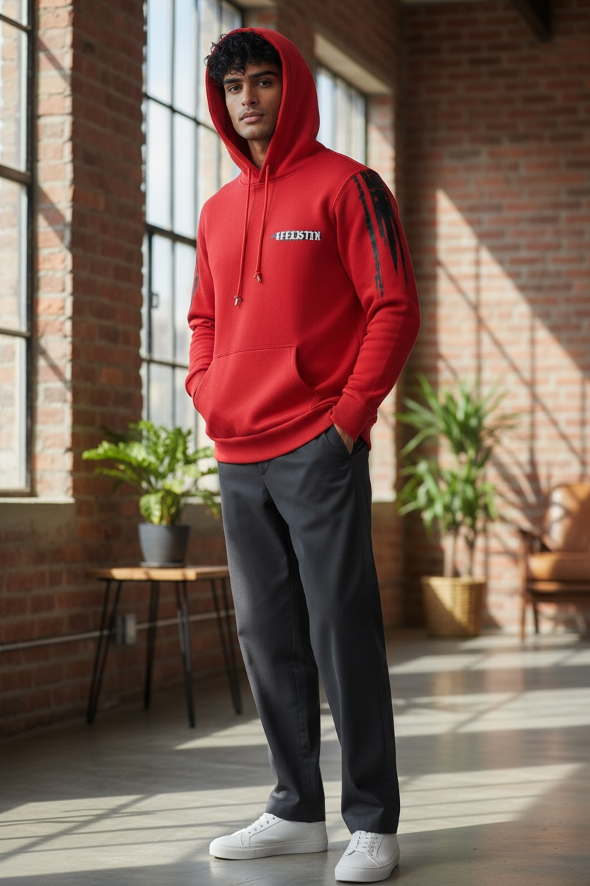 Reelistik Red Justice Hoodie