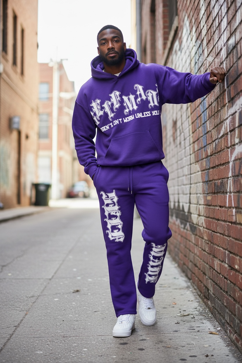 Focus Self Made Purple Set Top &  Bottom