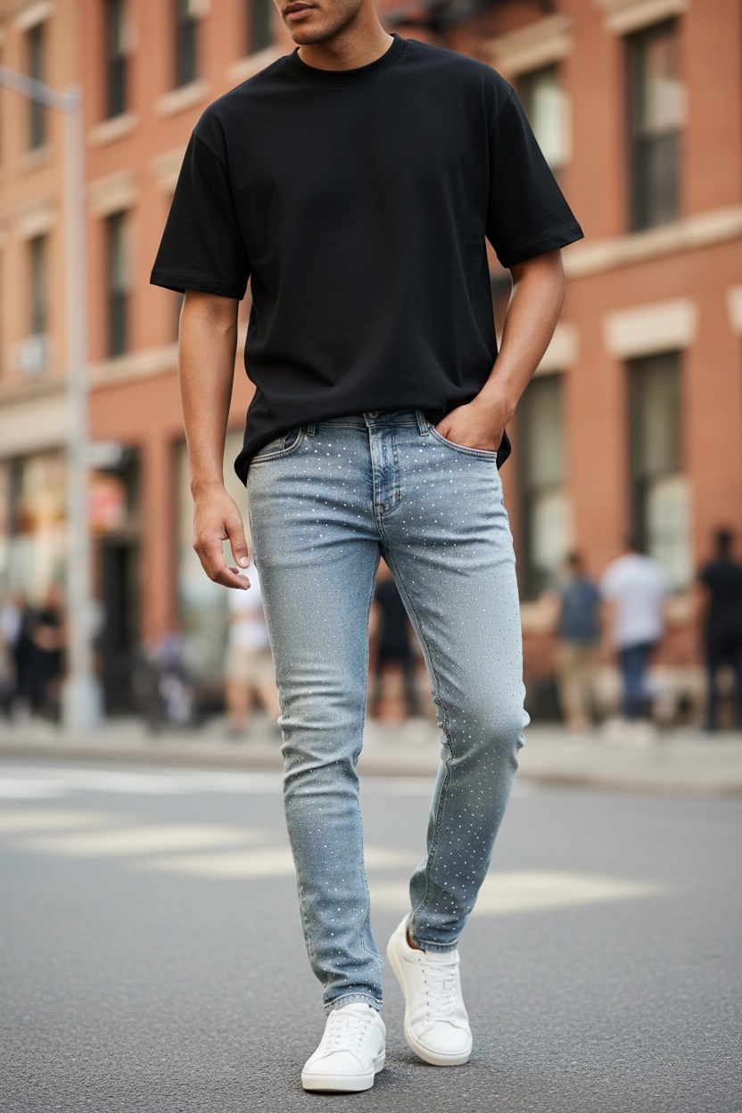 Disaster Skinny Diamond Ice Blue Jeans