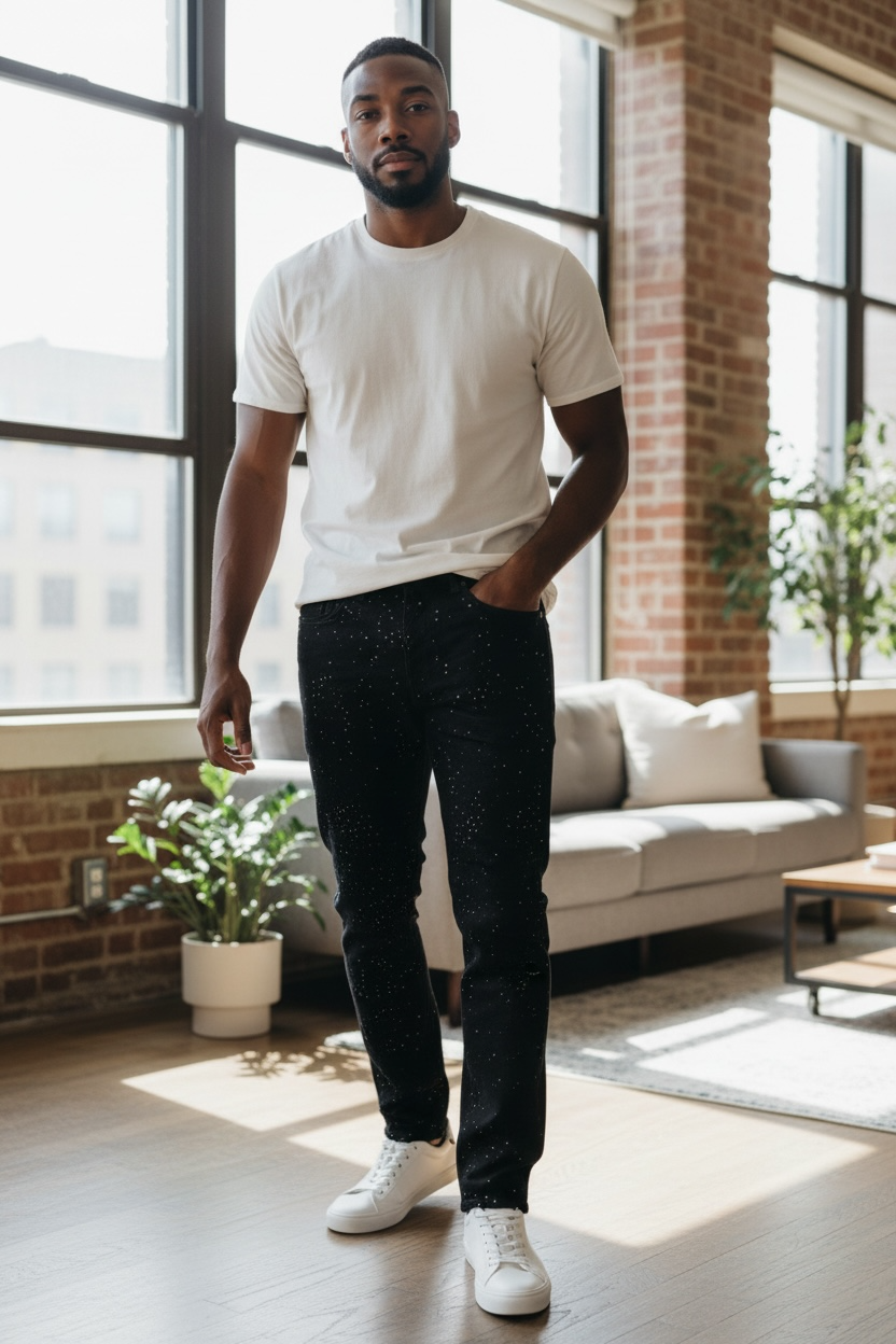 Disaster Skinny Diamond Black Jeans