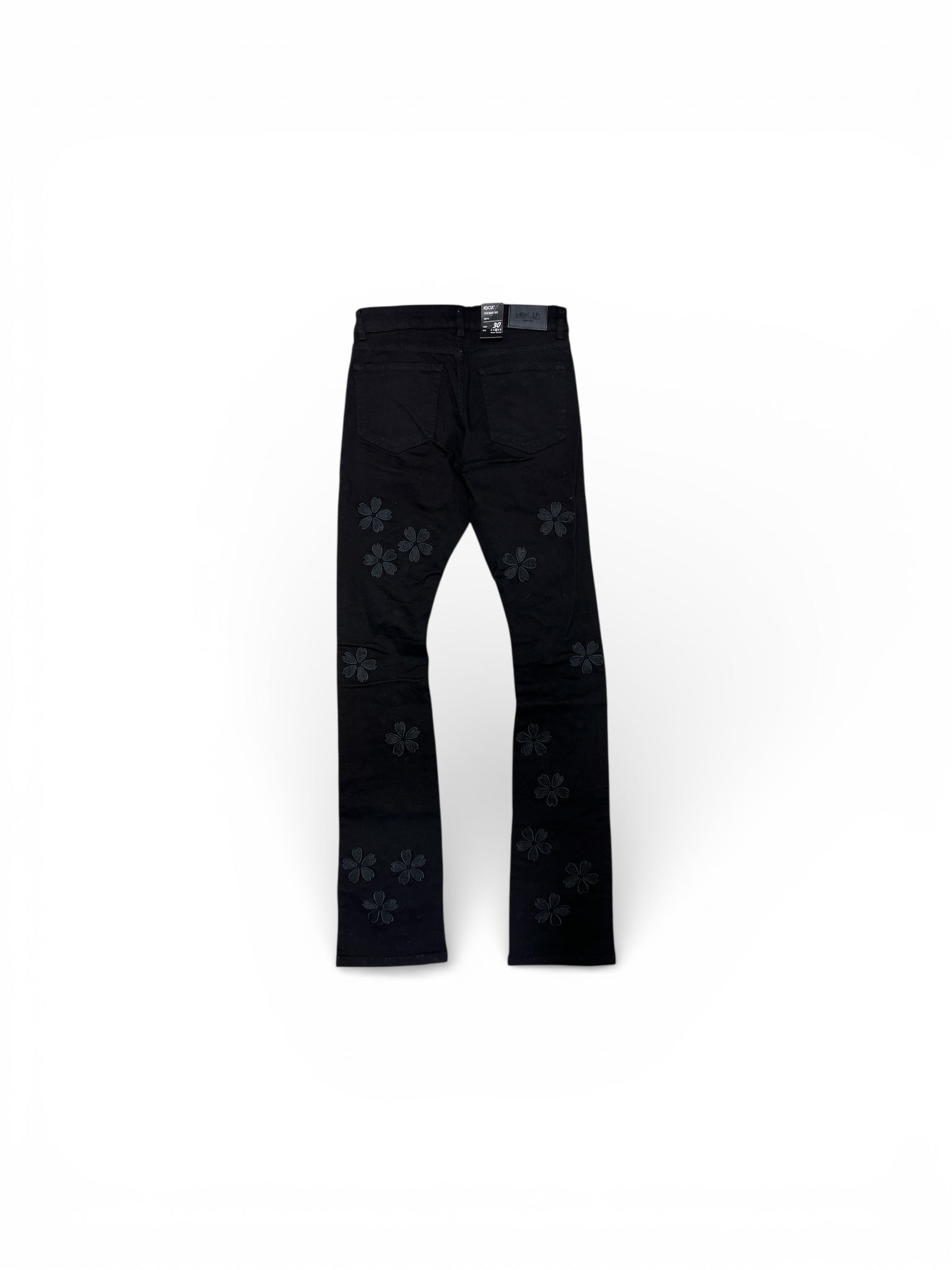 FOCUS R. Stone Stacked Black Jeans