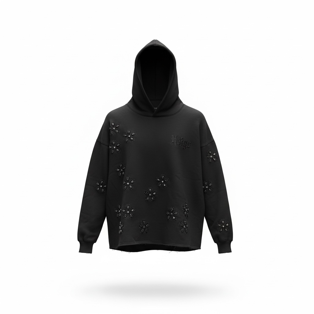 Focus Reign BLK Crop Hoodie