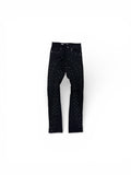 Focus Beaded Stacked Black Jeans