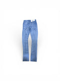 Focus Beaded Stacked Ice Blue Jeans